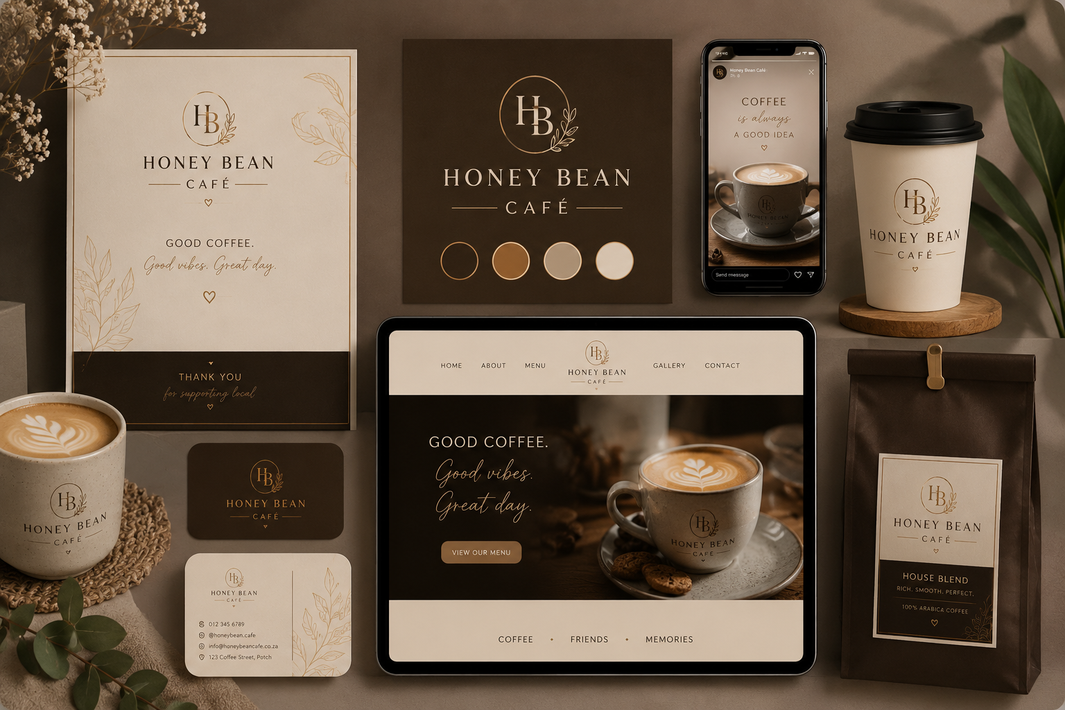 Honey Bean Café Branding